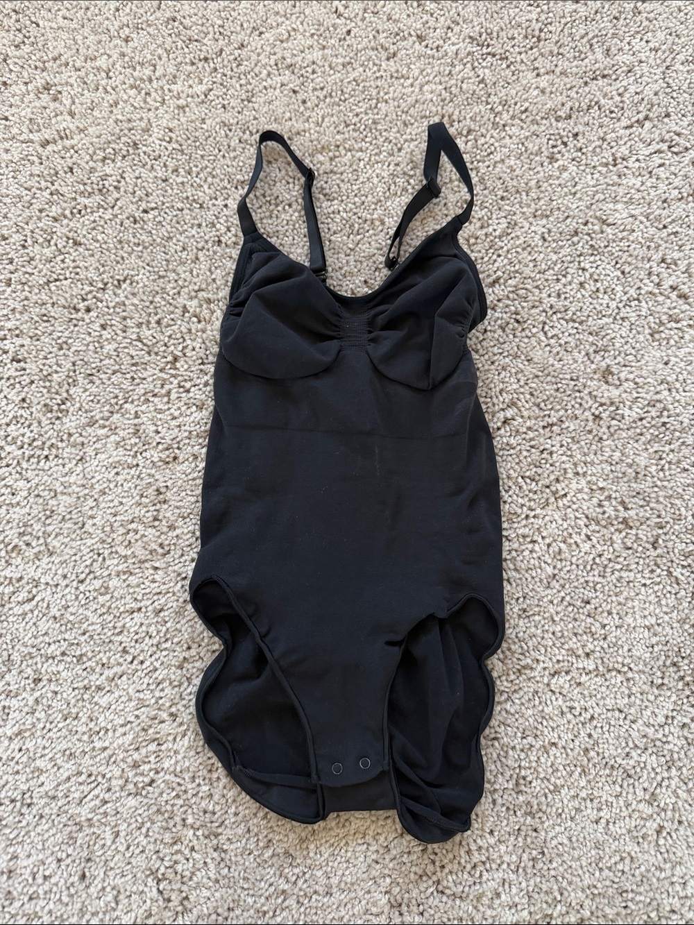 Skims Black One-Piece Bodysuit with Adjustable Straps